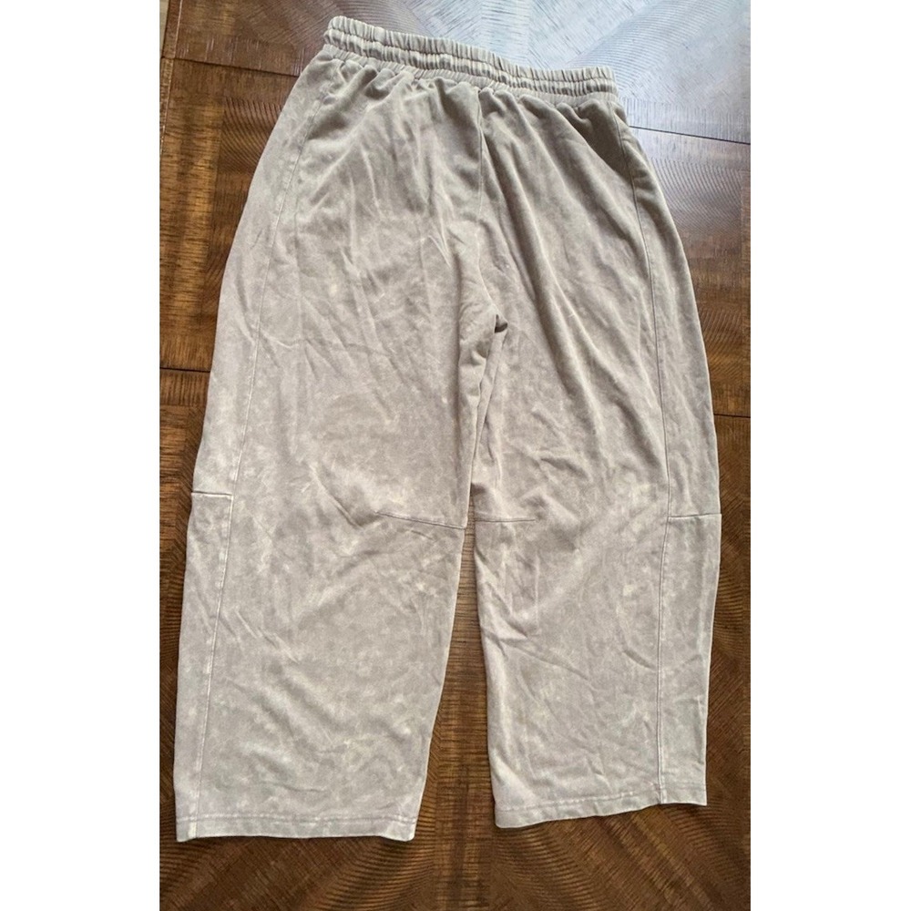 NWT Sewn + Seen Women's L Taupe Pull-On Barrel Leg Pants - Picture 7 of 8